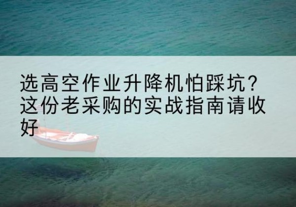 乐平高空作业升降机厂家推荐-选高空作业升降机怕踩坑？这份老采购的实战指南请收好